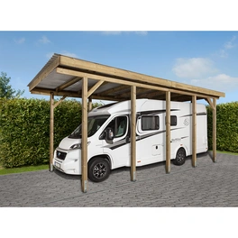 Wohnmobil-Einzelcarport »Bremen 1«, Außenmaß BxT: 340 x 510 cm, braun, Holzart: Kiefer