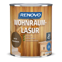 Wohnraumlasur seidenglänzend, nussbaum