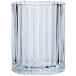 Zahnputzbecher, Glas, transparent, rund