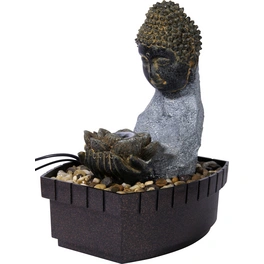 Zimmerbrunnen, kleiner Buddha, BxHxL: 20 x 26 x 17 cm, grau
