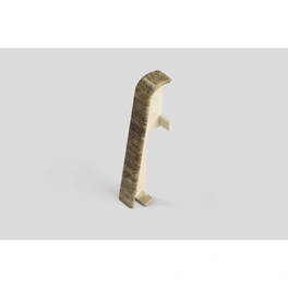 Zwischenstücke, für Sockelleiste (6 cm), Dekor: Eiche beige, Kunststoff, 2 Stück