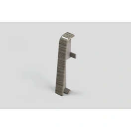 Zwischenstücke, für Sockelleiste (6 cm), Dekor: Eiche mittelgrau, Kunststoff, 2 Stück