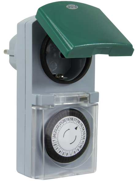 REV Außen-Zeitschaltuhr, Grün | Grau, 230 V