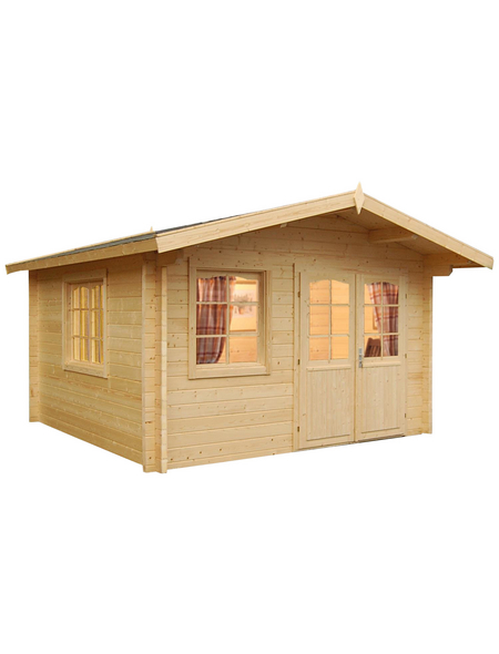 MR. GARDENER Blockbohlenhaus »Alaska 1«, BxT: 426 x 450 cm, Satteldach MR. GARDENER Blockbohlenhaus »Alaska 1«, BxT: 426 x 450 cm, Satteldach