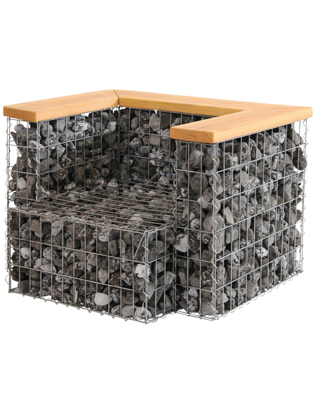 BELLISSA Gabionensessel, BxHxL: 78 x 64 x 95 cm, stahl/douglasienholz BELLISSA Gabionensessel, BxHxL: 78 x 64 x 95 cm, stahl/douglasienholz