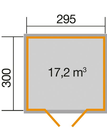 WEKA Gartenhaus »219 Gr. 3«, BxT: 319 x 334 cm, Flachdach ...