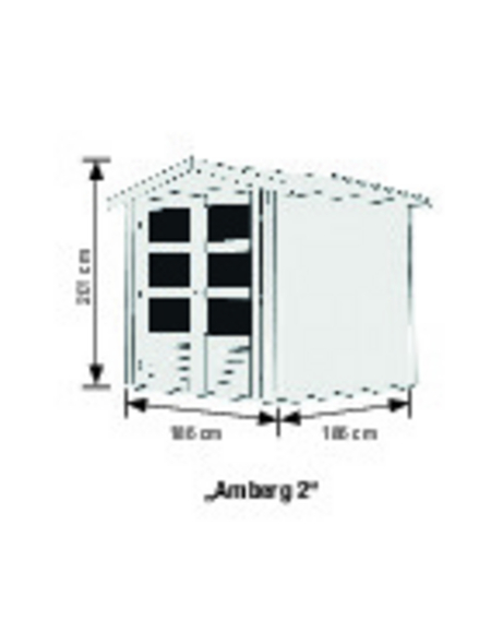 WOODFEELING Gartenhaus »Amberg«, BxT: 213 x 197 cm ...