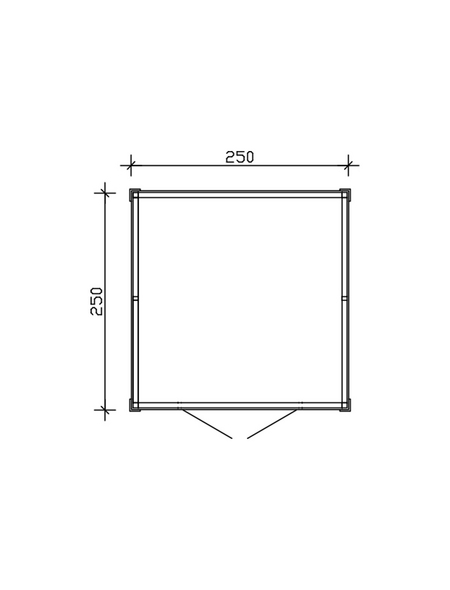Gartenhaus »Cube«, B x T: 250 x 250 cm, Flachdach, inkl ...