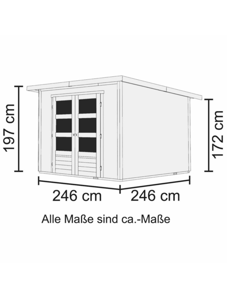 WOODFEELING Gartenhaus »Stockach«, B x T: 282 x 282 cm ...