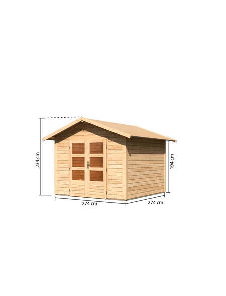 WOODFEELING Gartenhaus »Talkau«, BxT: 330 x 304 cm ...