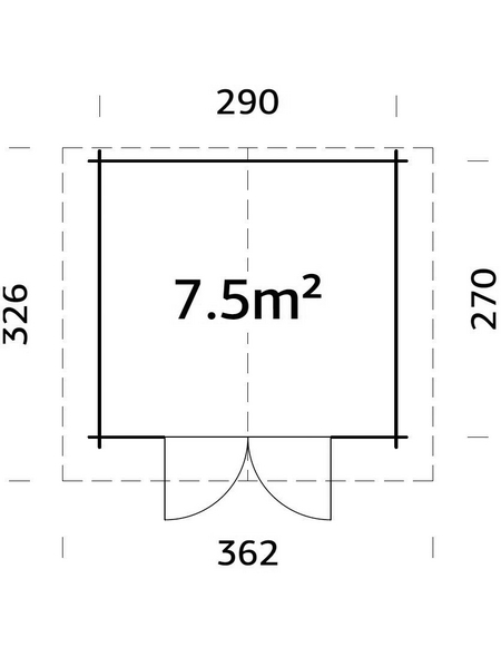 PALMAKO AS Gartenhaus »Tina«, BxT: 362 x 326 cm ...