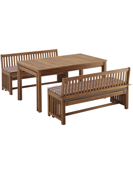 MERXX Gartenmöbelset »Hawaii«, 12 Sitzplätze, inkl. Auflagen, Akazie