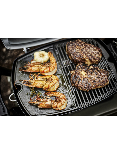 Weber Traveler Grillplatte Aus Gusseisen – 62x29 Cm, Ersatz Für Modelle 9010001 Etc., Mit Tragetasche
