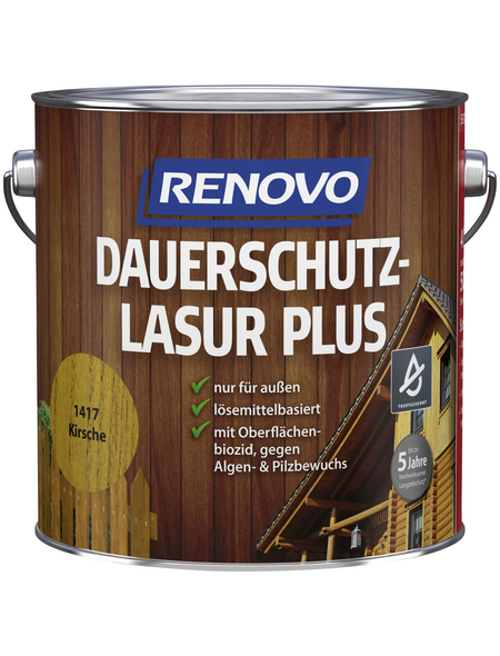 RENOVO Holzschutz-Lasur »PLUS« für außen, 4 l, Kirsche RENOVO Holzschutz-Lasur »PLUS« für außen, 4 l, Kirsche