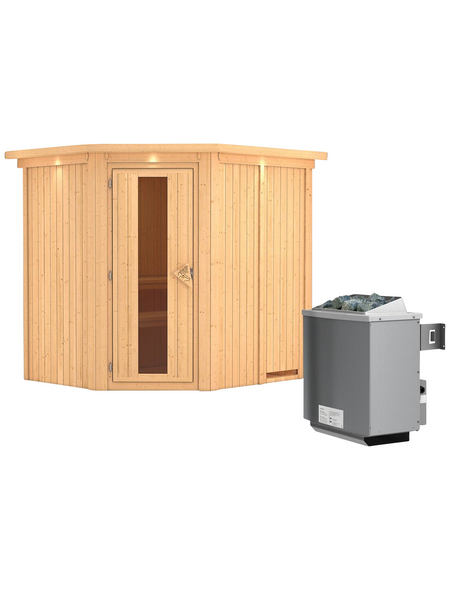 KARIBU Sauna »Maardu«, inkl. 9 kW Saunaofen mit integrierter Steuerung, für 3 Personen