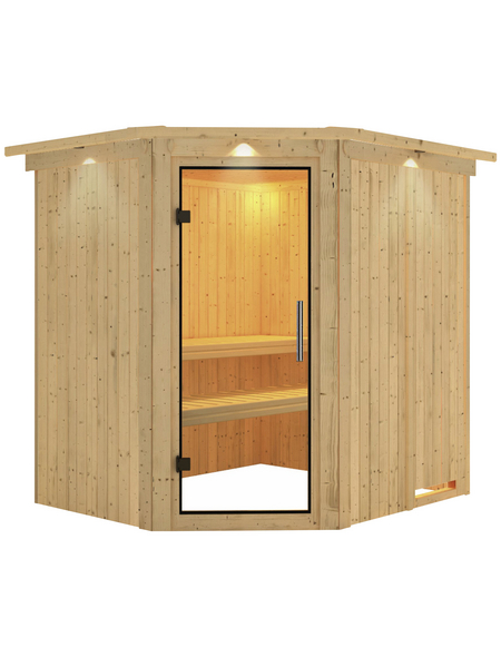 KARIBU Sauna »Talsen«, für 3 Personen, ohne Ofen