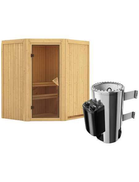 KARIBU Sauna »Tuckum«, inkl. 3.6 kW Saunaofen mit integrierter Steuerung, für 3 Personen