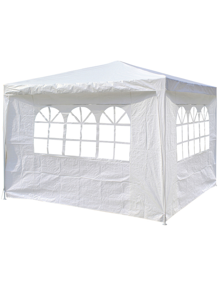 CASAYA Seitenteile für Pavillon, weiß, Polyethylen, mit Fenster