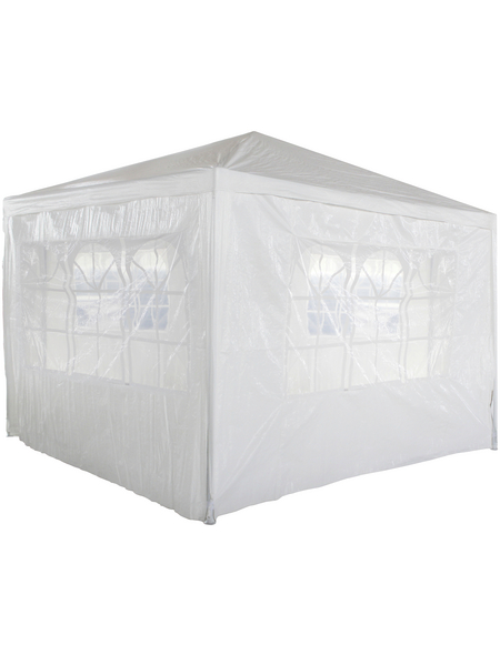 CASAYA Seitenteile für Pavillon, weiß, Polyethylen, mit Fenster