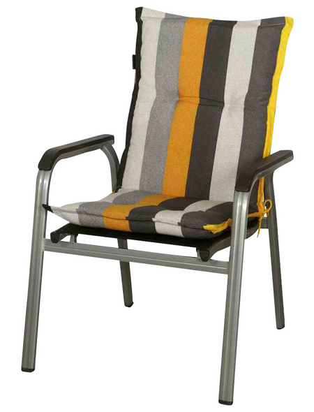 MADISON Sesselauflage »Victoria«, Streifen, gelb, 50 cm x 105 cm