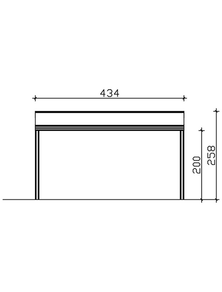 SKANHOLZ Terrassenüberdachung »Genua«, Breite: 434 cm, Dach