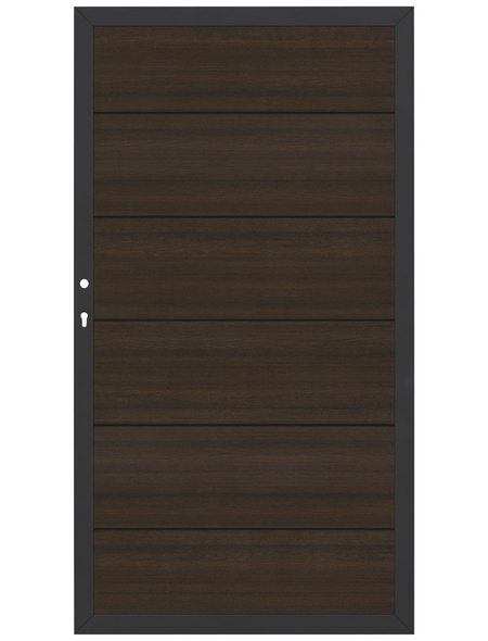TraumGarten Tor, HxBxT: 180 x 98 x 4 cm, braun, für System WPC Zaun