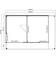LASITA MAJA Gartenhaus »Domeo 3 Loggia«, BxT: 509 x 402 cm (Außenmaße), Wandstärke: 44 mm, schwedenrot-Thumbnail