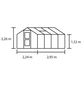 JULIANA Gewächshaus »Compact 6,6 m²«, BxT: 224 x 296 cm, 3 mm Sicherheitsglas-Thumbnail
