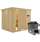 KARIBU Sauna »Jöhvi«, inkl. 9 kW Saunaofen mit externer Steuerung, für 4 Personen-Thumbnail