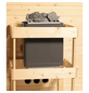 WOODFEELING Sauna »Leona«, inkl. 9 kW Saunaofen mit integrierter Steuerung, für 4 Personen-Thumbnail