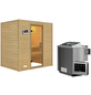 WOODFEELING Sauna »Sonja«, inkl. 9 kW Bio-Kombi-Saunaofen mit externer Steuerung, für 3 Personen-Thumbnail