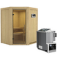 KARIBU Sauna »Tartu«, inkl. 9 kW Bio-Kombi-Saunaofen mit externer Steuerung, für 3 Personen-Thumbnail