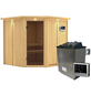 KARIBU Sauna »Vöru«, inkl. 9 kW Saunaofen mit externer Steuerung, für 4 Personen-Thumbnail
