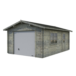 PALMAKO AS Blockbohlen-Garage, BxT: 360 x 550 cm (Außenmaße), Holz