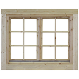WOLFF FINNHAUS Doppelfenster »Gartenhaus«, BxH: 129 x 99,6 cm, Isolierglas