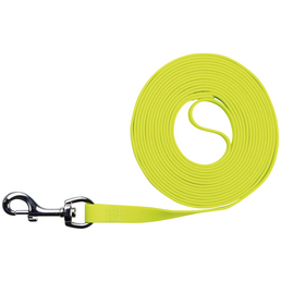 TRIXIE Hundeleine, Easy Life, 10 m/17 mm, PVC | Gurtband, Neongelb