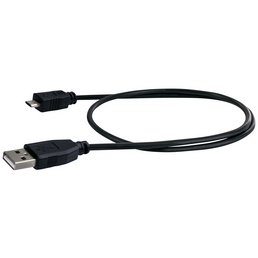 SCHWAIGER Kabel, 1x USB 2.0 A / 1x USB Micro B, Schwarz, 0,5 m