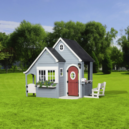 Backyard Discovery Kinderspielhaus »Spring Cottage«, BxHxT: 170,2 x 221 x 279,4 cm, Holz, grau/schwarz