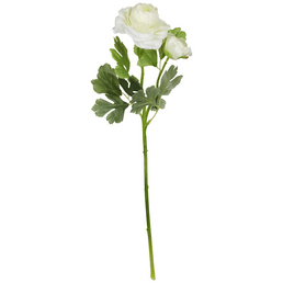 Flower-Power Kunstblume, Ranunkel, weiß