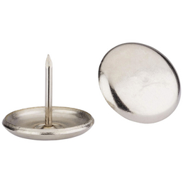 HETTICH Metallgleiter, rund, mit Nagel, silberfarben, Ø 23 x 23 mm