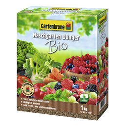 Gartenkrone Naschgartendünger, Bio, 1,0 kg, geeignet für Obst und Gemüse