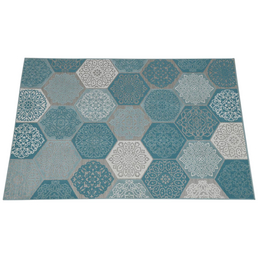 GARDEN IMPRESSIONS Outdoor-Teppich »Hexagon«, BxL: 230 x 160 cm, türkis/weiß/grau