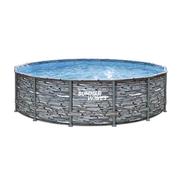 SUMMER WAVES® Pool »Elite«, steinfarben, ØxH: 427 x 107 cm