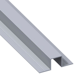 alfer® aluminium Quadrat-U-Profil, Aluminium, BxHxL: 55,5 mm x 19,5 mm x 1000 mm