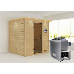 WOODFEELING Sauna »Anja«, inkl. 9 kW Saunaofen mit externer Steuerung, für 3 Personen