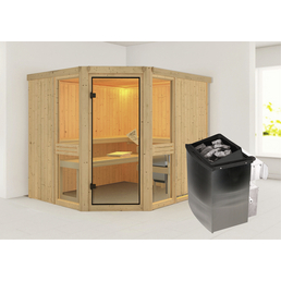 KARIBU Sauna »Pölva 3«, inkl. 9 kW Saunaofen mit integrierter Steuerung, für 4 Personen