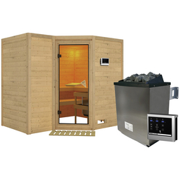 KARIBU Sauna »Riga 2«, inkl. 9 kW Saunaofen mit externer Steuerung, für 4 Personen