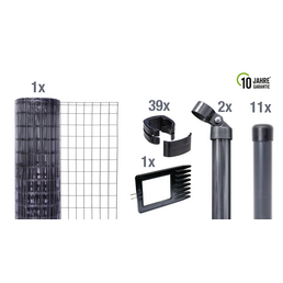 GAH ALBERTS Set Fix-Clip Pro® »Fix-Clip Pro«, BxH: 2500 x 100 cm, Stahl, anthrazit