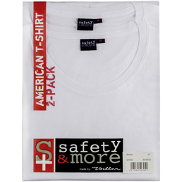 SAFETY AND MORE T-Shirt, Baumwolle, Weiß, XXL