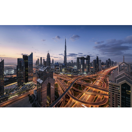 KOMAR Vliestapete »Lights of Dubai «, Breite 450 cm, seidenmatt